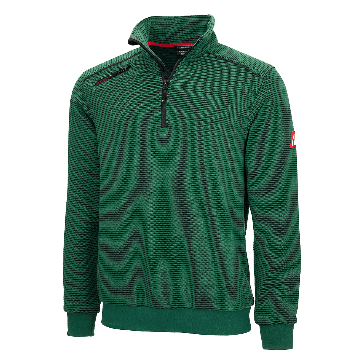 Zip-Sweater grün